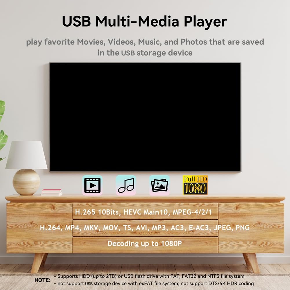 265 Decodifica HEVC Set Top Box per Decodificatore TV Terrestre Digitale Full HD DVB-T2 con Plug EU EU