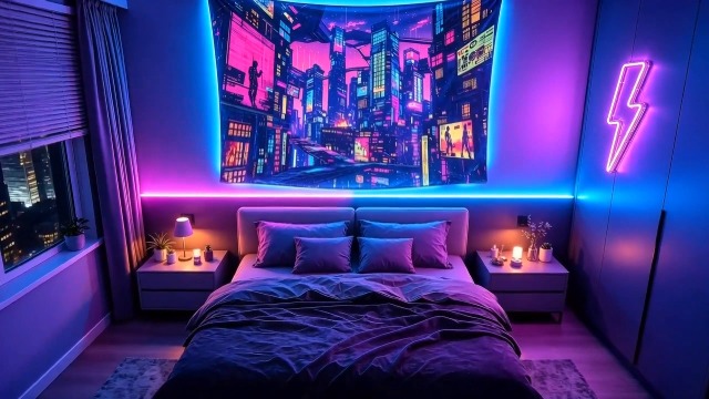 Amazon.com: NYZE City Blacklight Tapestry, Japanese Anime Tapestry