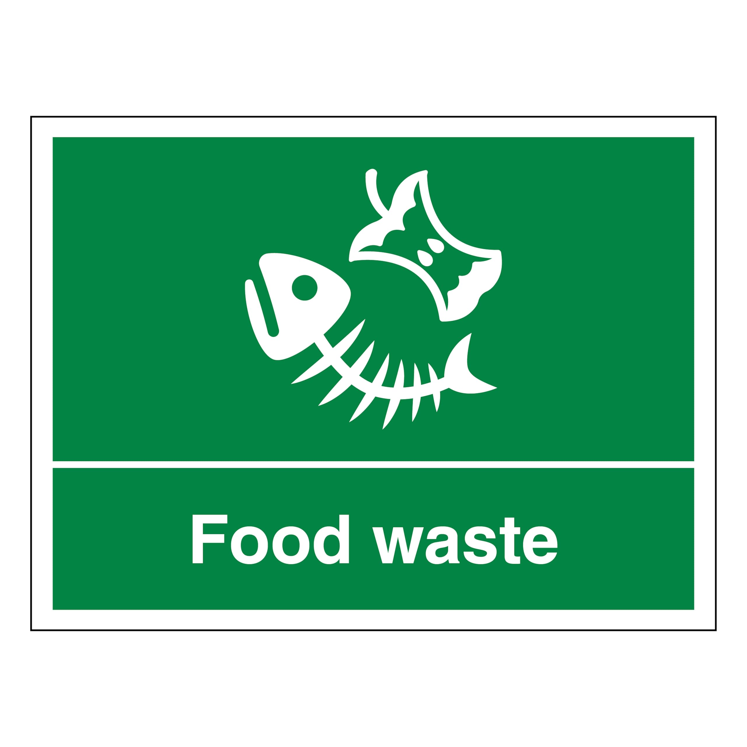 Food Waste - Landscape 400 x 300 mm - Glow In The Dark 1mm Rigid Plastic