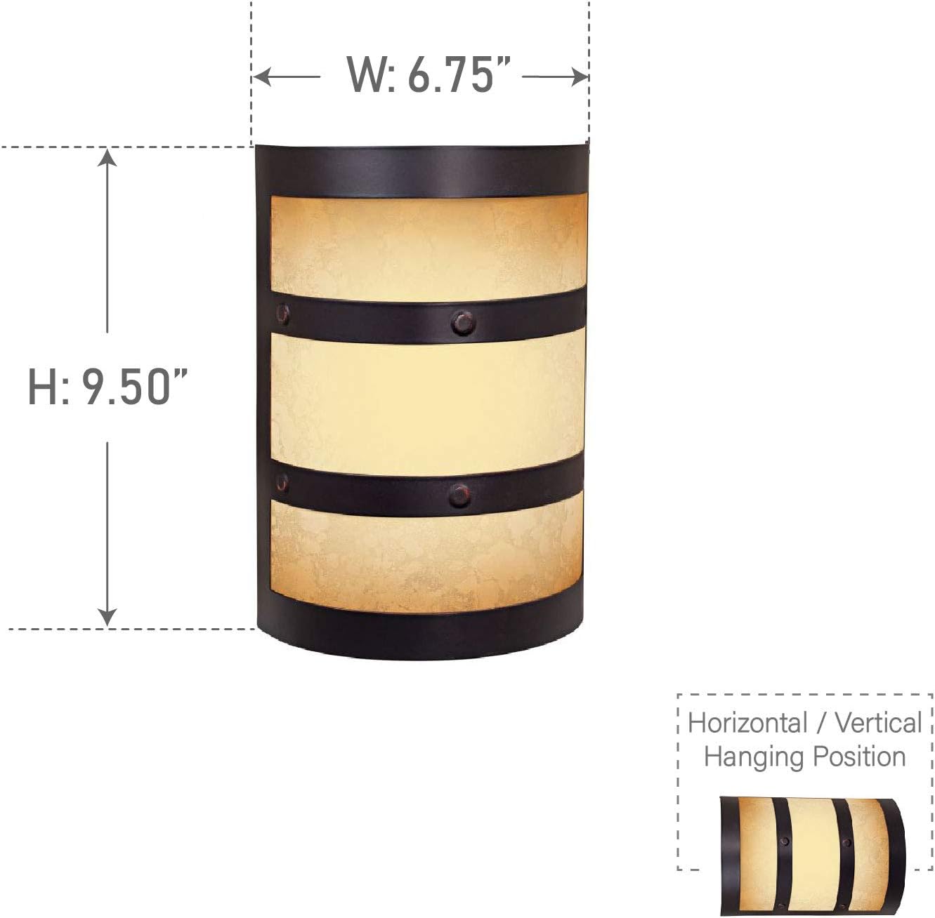 Craftmade ICH1415-OBG Illuminated Chime System Half Cylinder Lighted LED Door Chime, Oiled Bronze Gilded (9.5"H x 6.75"W)