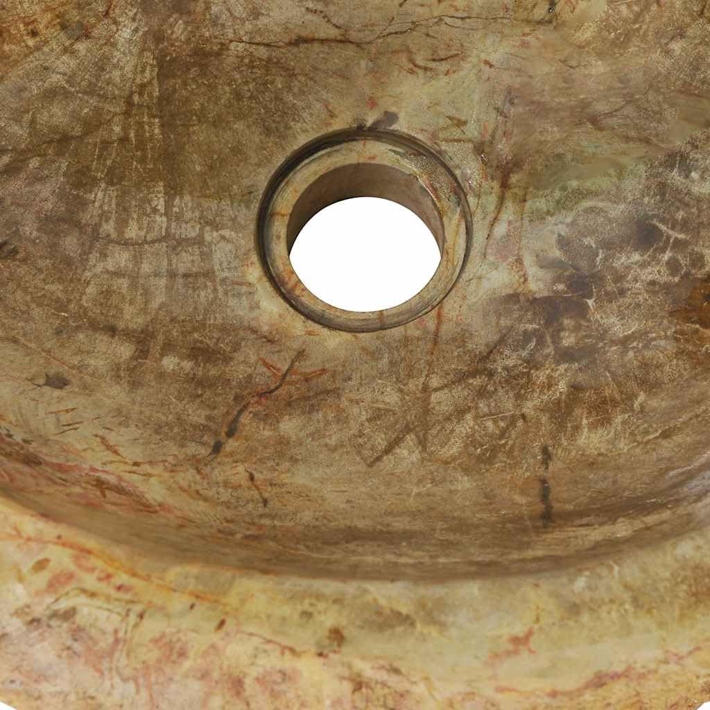 vidaXL Lavandino 45x35x15 cm in Pietra Fossile Crema