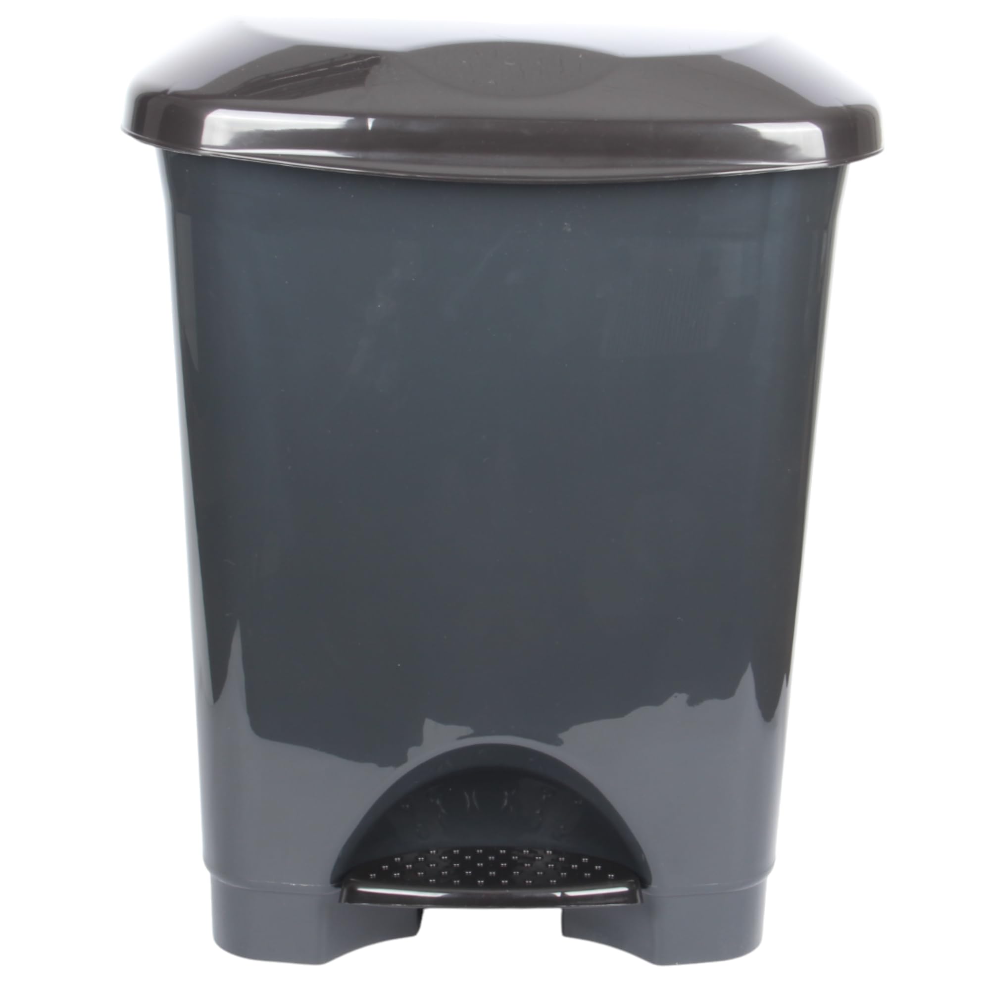 Jolie Max Large Pedal Bin with Inner Bucket. (50L) Kitchen Foot Operate Pedal Waste Bin. Recycling Dustbin. (Silver & Black Lid)