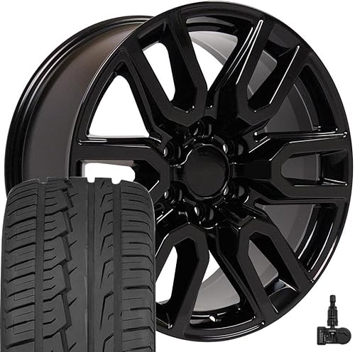 Miniatura 10 de OE Wheels CV36 Llanta de 20 pulgadas para Sierra 1500 Style 6x139.7 20x9 Negro brillante - Hollander 5914 (1)