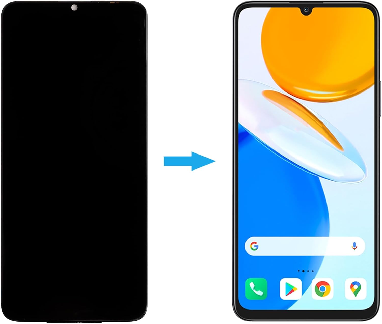 [New] Duotipa LCD Display Screen Digitizer Assembly Replacement for Honor X7a RKY-LX1 RKY-LX2 RKY-LX3 6.75" with Technical Repair Tools Kit-Black.