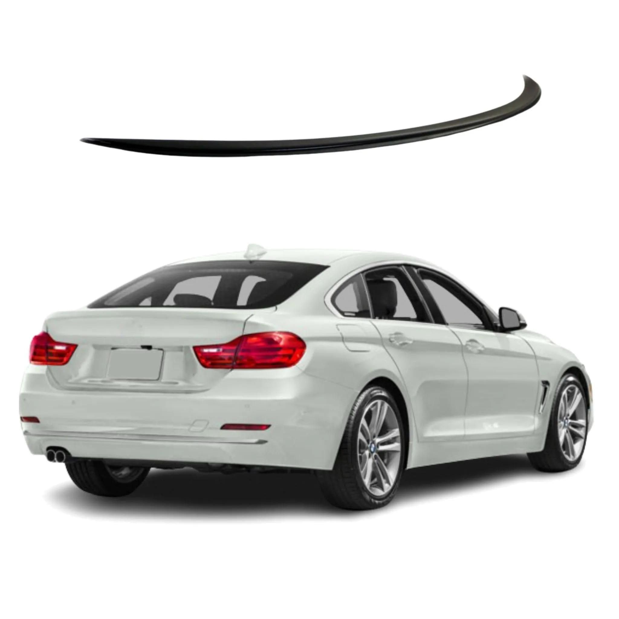 Labio de alerón trasero para BMW Serie 4 F32 Coupé diseño Slim negro brillante