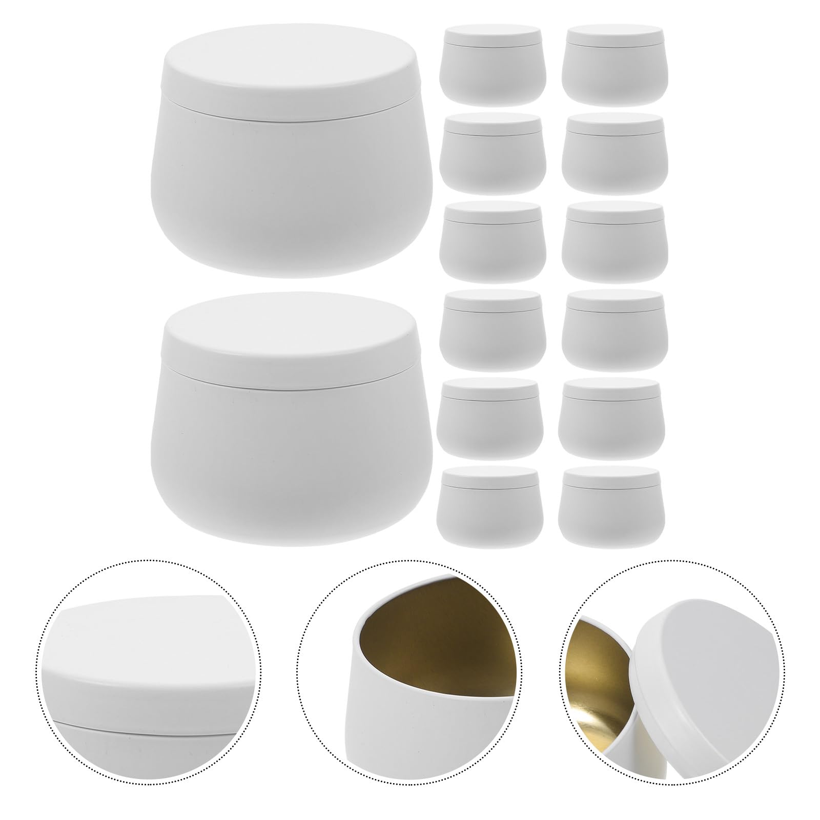 Boîte de Rangement en Fer-blanc Ronde 4oz 24pcs, Ambiance Halloween