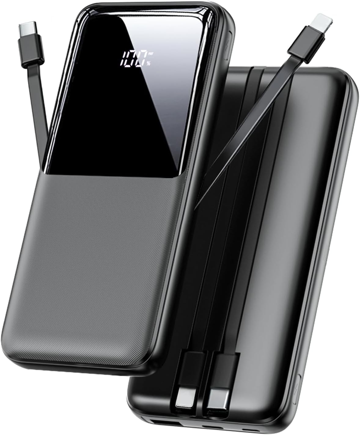 Batterie Externe 26800mAh, 22,5W USB-C Charge Rapide, 2 câbles intégrés
