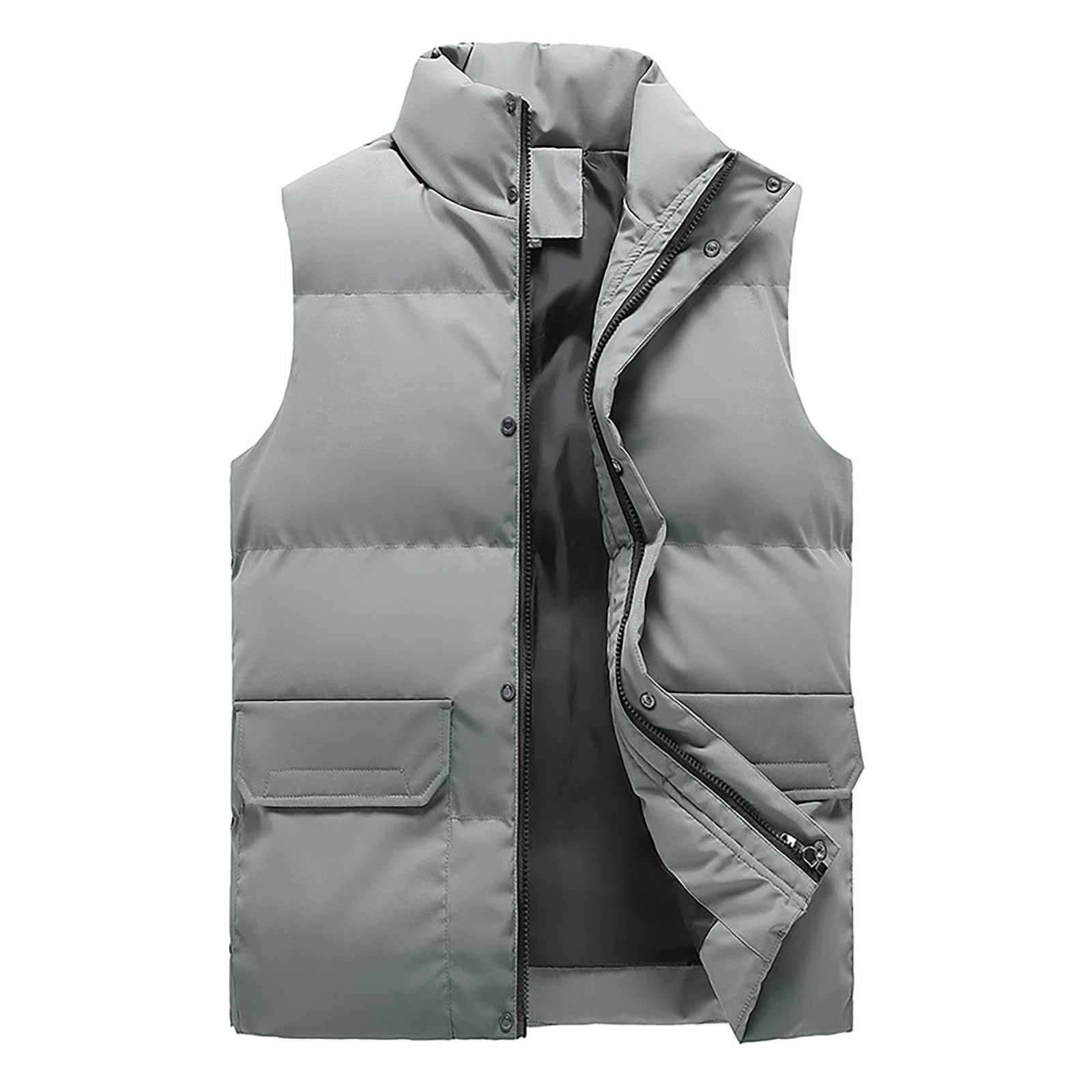 Mens Lightweight Puffer Vests Puffy Vest for Men Zip Up Mens Mid Weight Puffer Vest Men's Sleeveless Down Vest