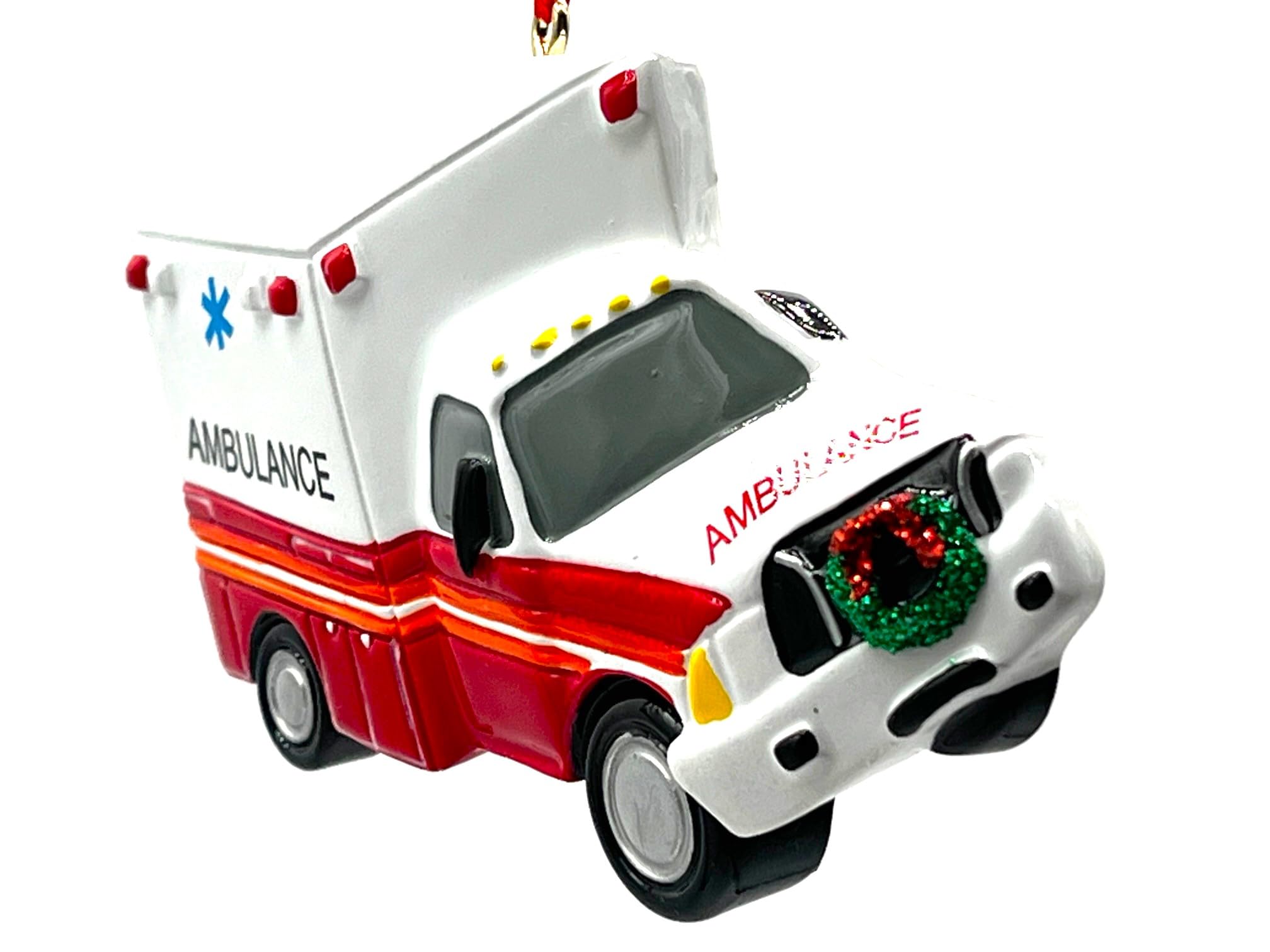 Kurt Adler 4 " Ambulance Ornament, Red, White