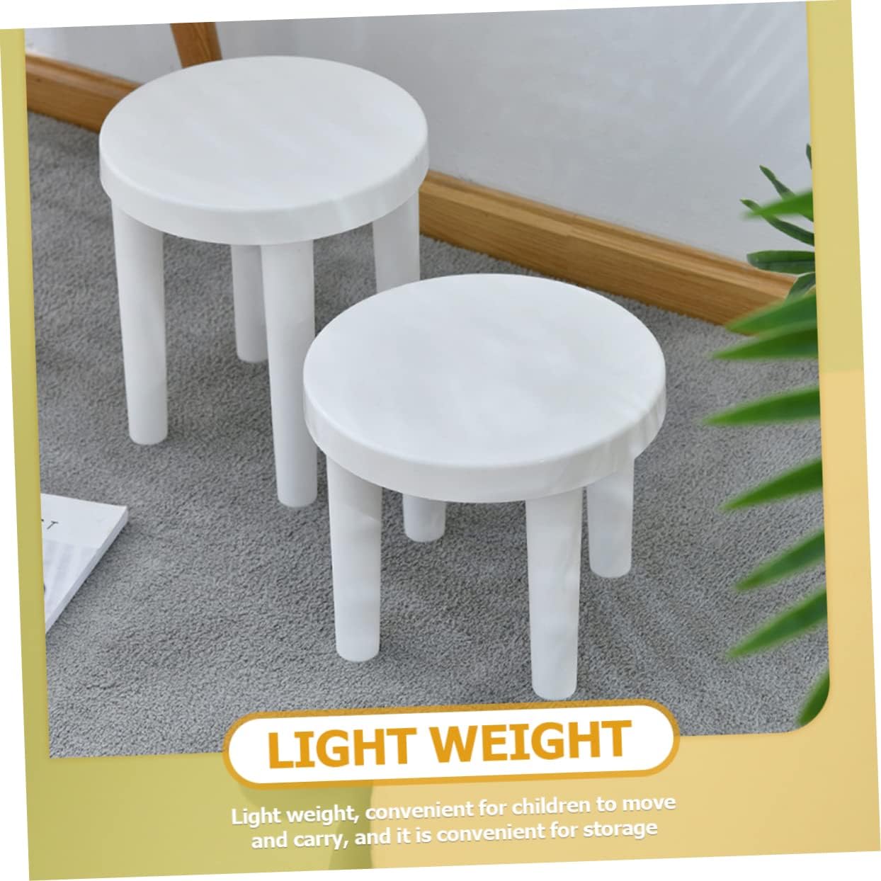 Legged Boys and Girls Step Stool Bathroom Footstool Boys and Girls Bench Non-Skid Lightweight Step Ladder