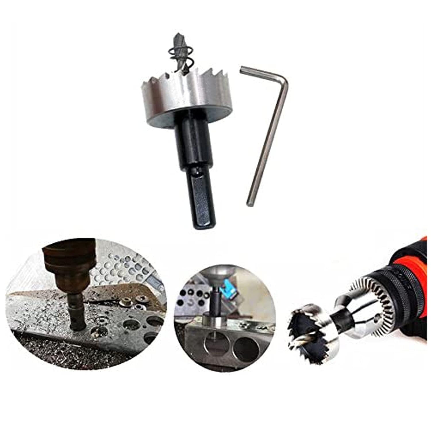 UPTODATETOOLS 2Pcs 35mm HSS Drill Bit Hole Saw Cutter Kit, High Speed Steel Hole Saw Cutting Set for Metal Alloy Wood 3