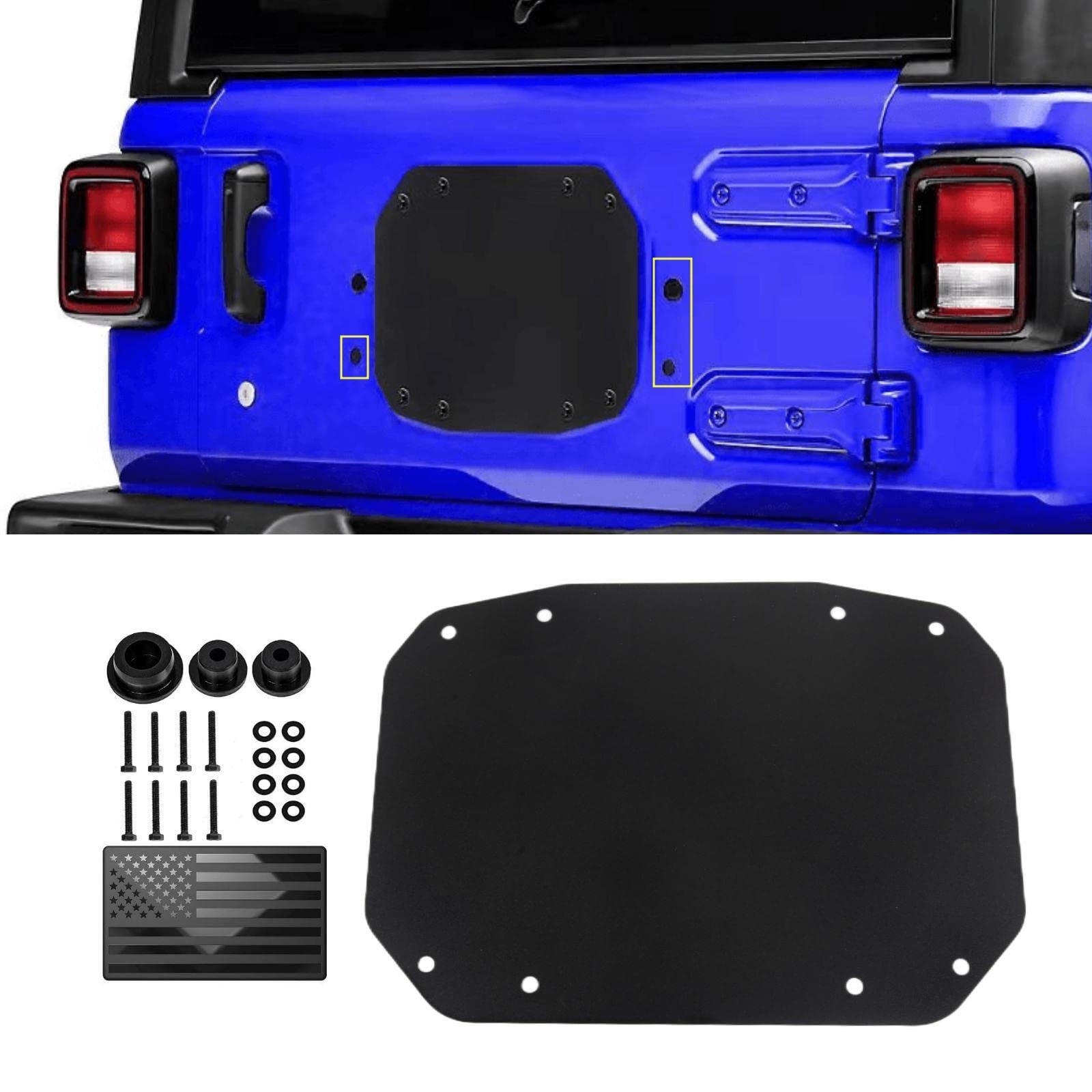 Angry Spare Tire Carrier Delete Filler Plate Tramp Stamp For Jeep Wrangler JK For Sale Online - View #6