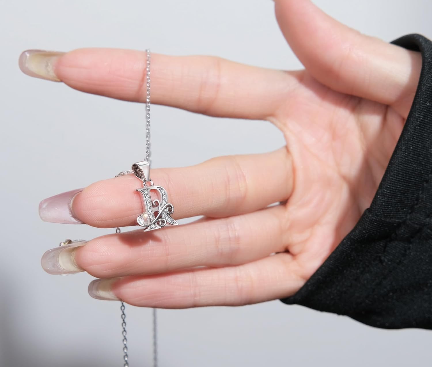 S925 Sterling Silver Initial Letter Necklaces for Women Dainty Letter Chain Necklace for Women Personalized Jewelry Gifts - Image 3