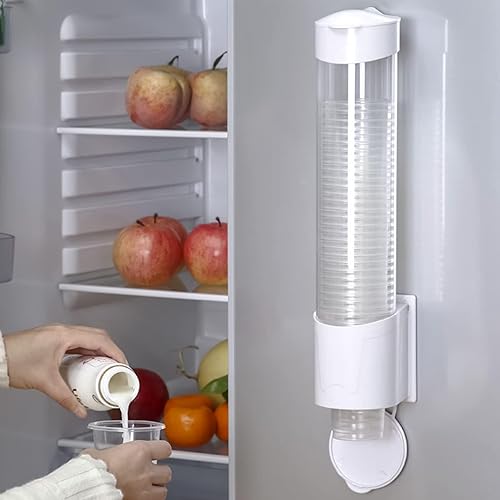 Miniatura 4 de Dispensador de vasos, enfriador de agua, soporte para tazas de 5 a 7 onzas, cono o fondo plano, montaje en pared de placa de pasta o tornillo,