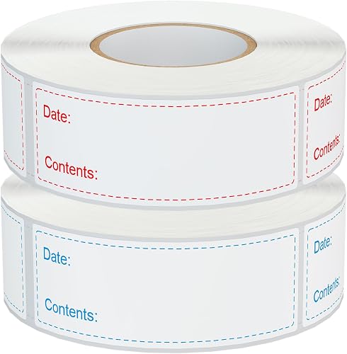1000 Pcs Removable Freezer Labels for Food Containers 1 x 3, Risepekt Waterproof Food Storage Labels for Containers, Oil Resistant No-Residue Easy Clean for Kitchen Restaurants Grocery Stores Markets