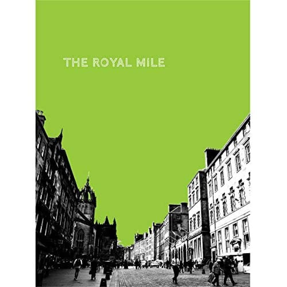 Wee Blue Coo Royal Mile Edinburgh Scotland Famous Street Green Art Print
