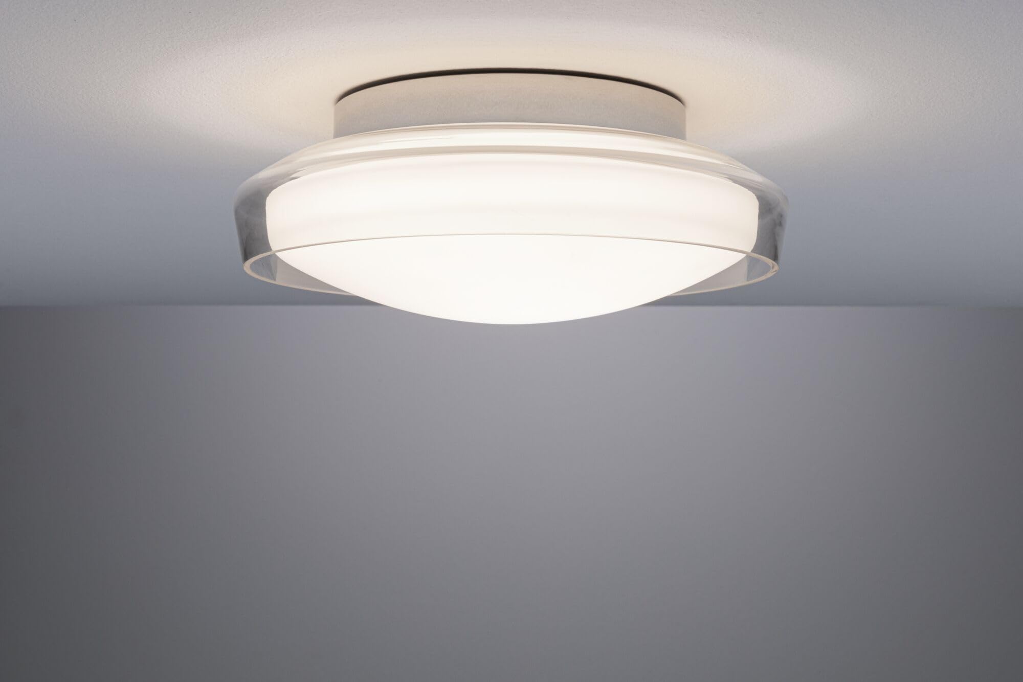 Paulmann 71078 Plafoniera LED Selection Bathroom Luena IP44 3000K 600lm 230V 11,5W vetro, cromo, luce da bagno