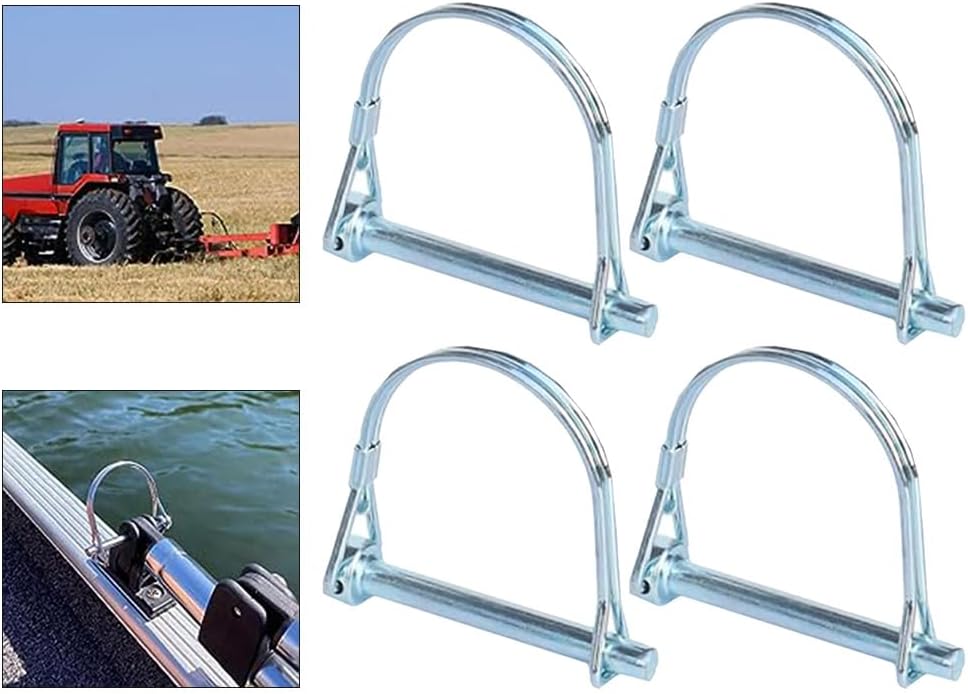 Trailer Pin 12pcs Safety Coupler Pin in Galvanized Carbon Steel Finish Compact Size Makes it Easy to Store and Handle During Use for Farm Hitches Lawn Use