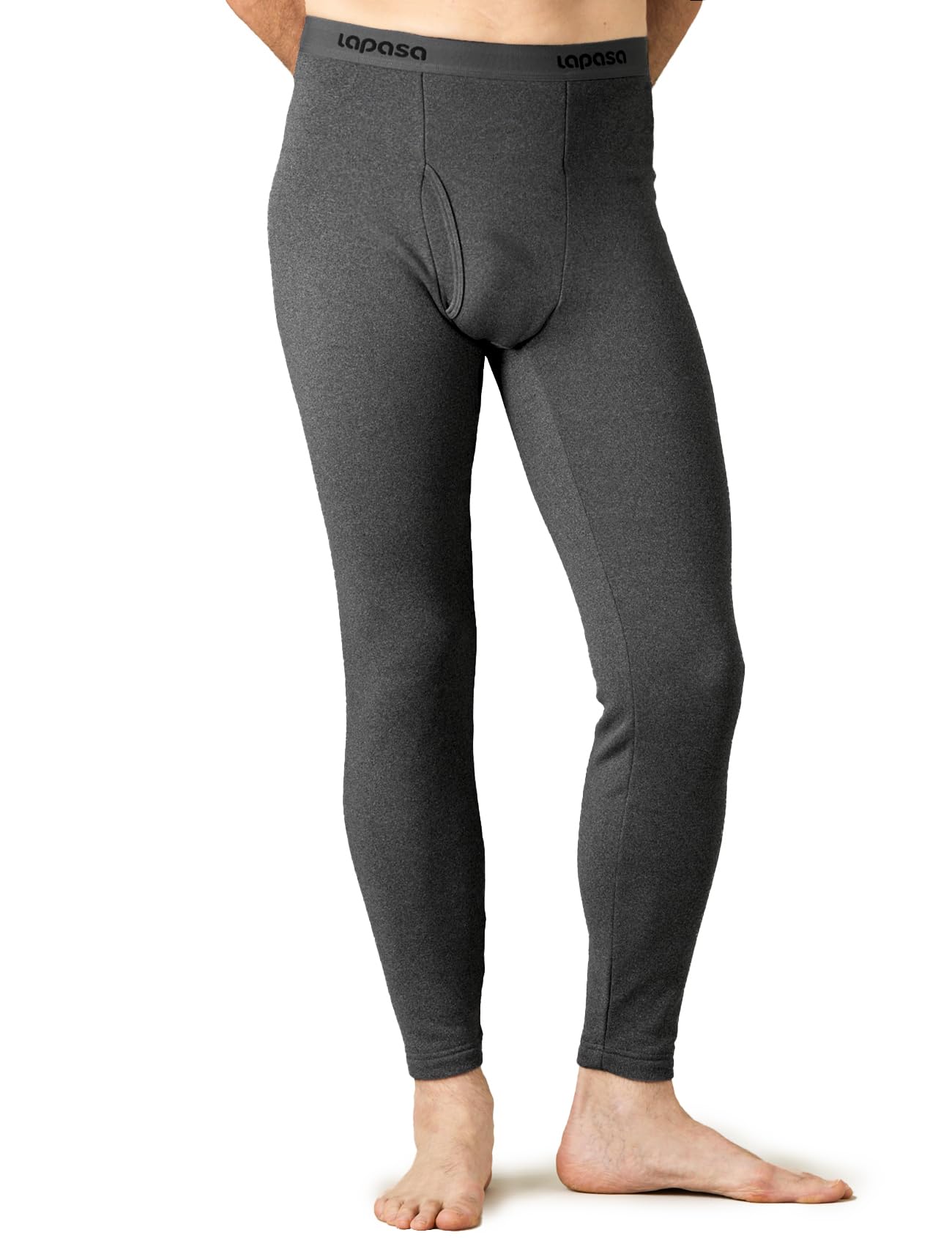 LAPASA Pacco da 2 o 1 Calzamaglie Termica Uomo Fodera in Pile Medio/Pesante Pantaloni Termici Sportivi Strato Base Biancheria Intima Leggings Caldi M10/M25/M56