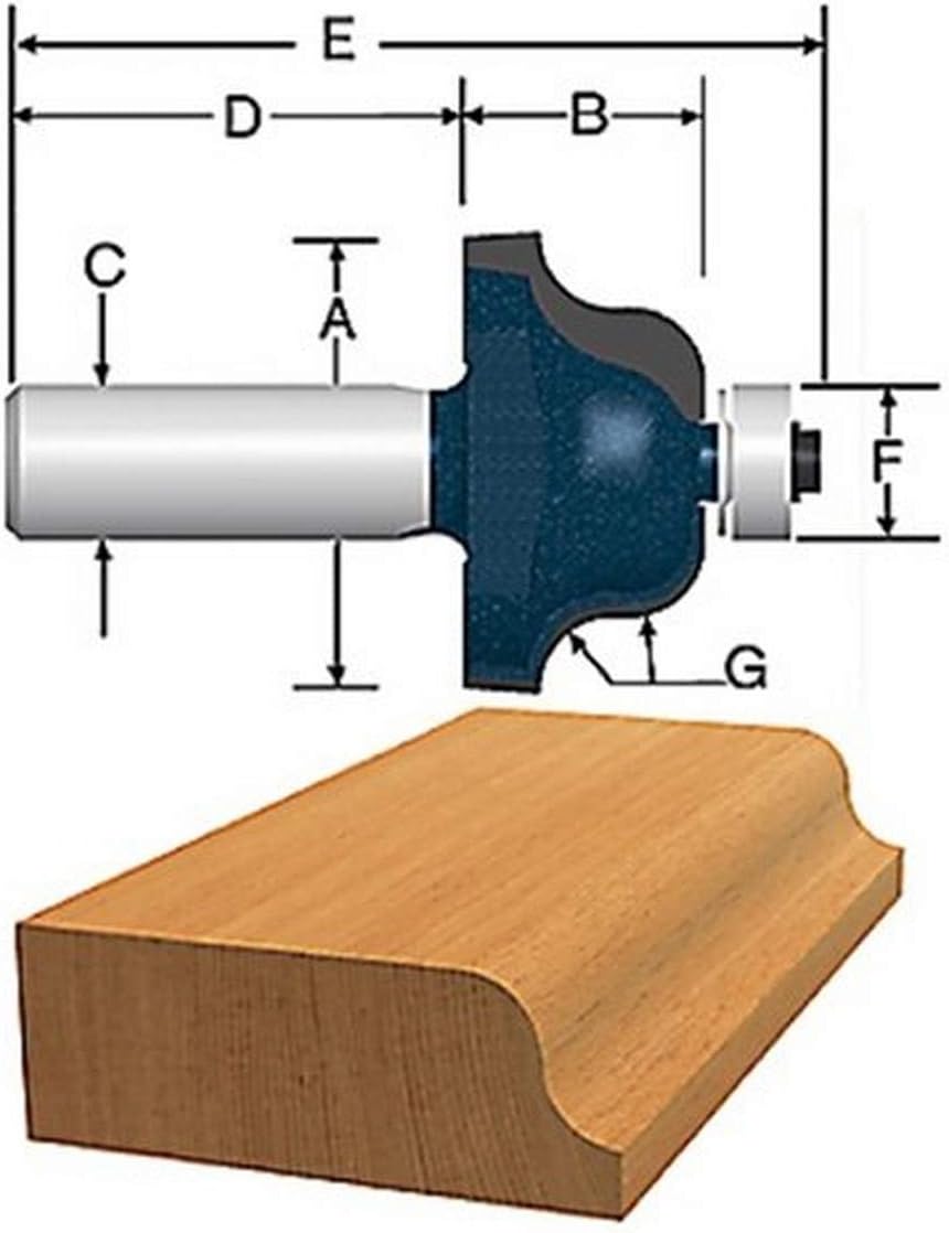 Bosch 85270MC 1 in. Roman Ogee Router Bit - Straight Router Bits ...