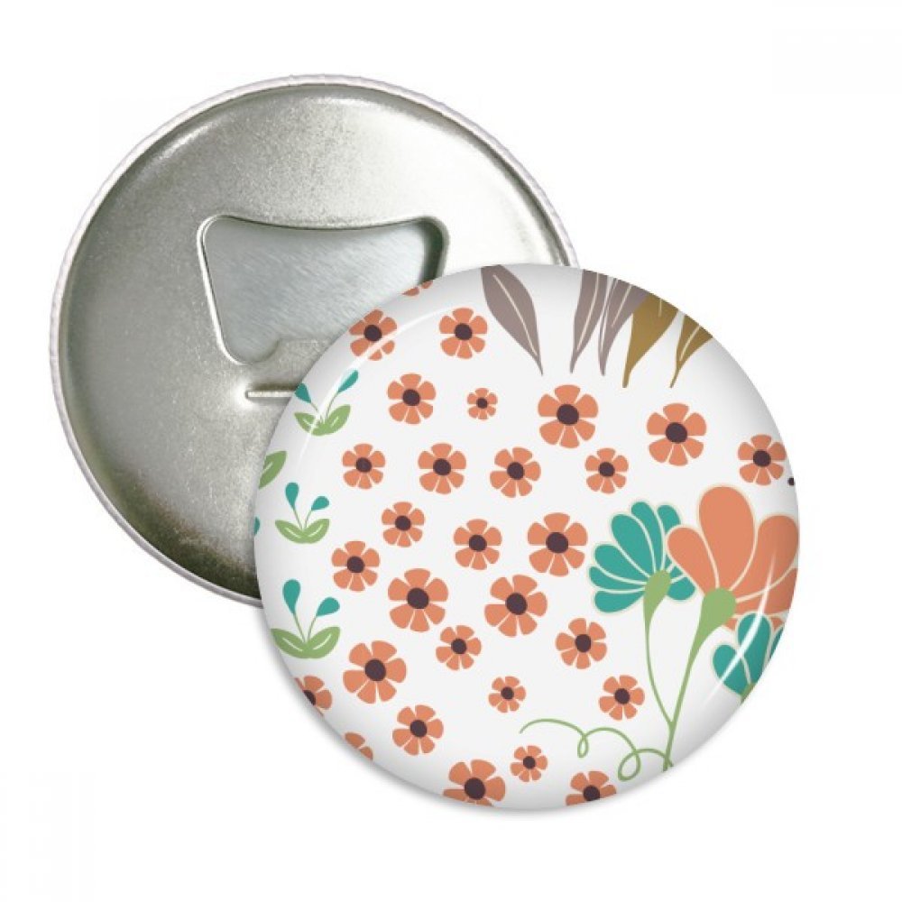 Ouvre-bouteille aimanté fleur verte et orange décapsuleur frigo 3pcs