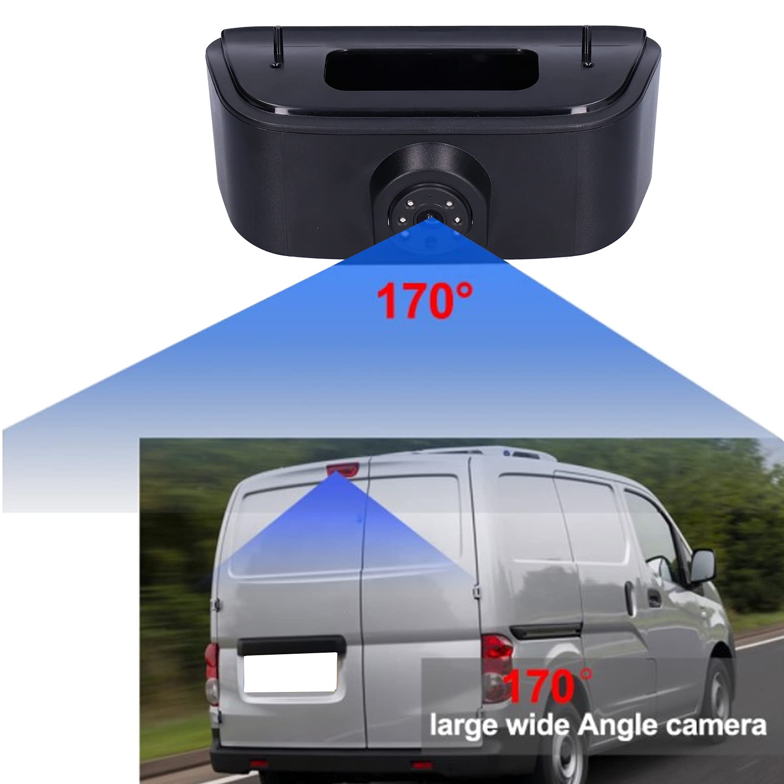 Generic Telecamera di Retromarcia Adatta per NV200 2010-2017 Telecamera di Retromarcia con Luce Freno IP68 con Visione Notturna e Grandangolo