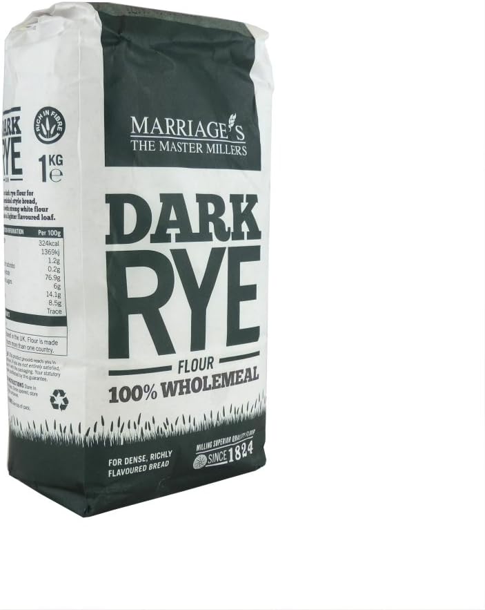 Marriage's Dark Rye Flour 1kg - Pack of 6