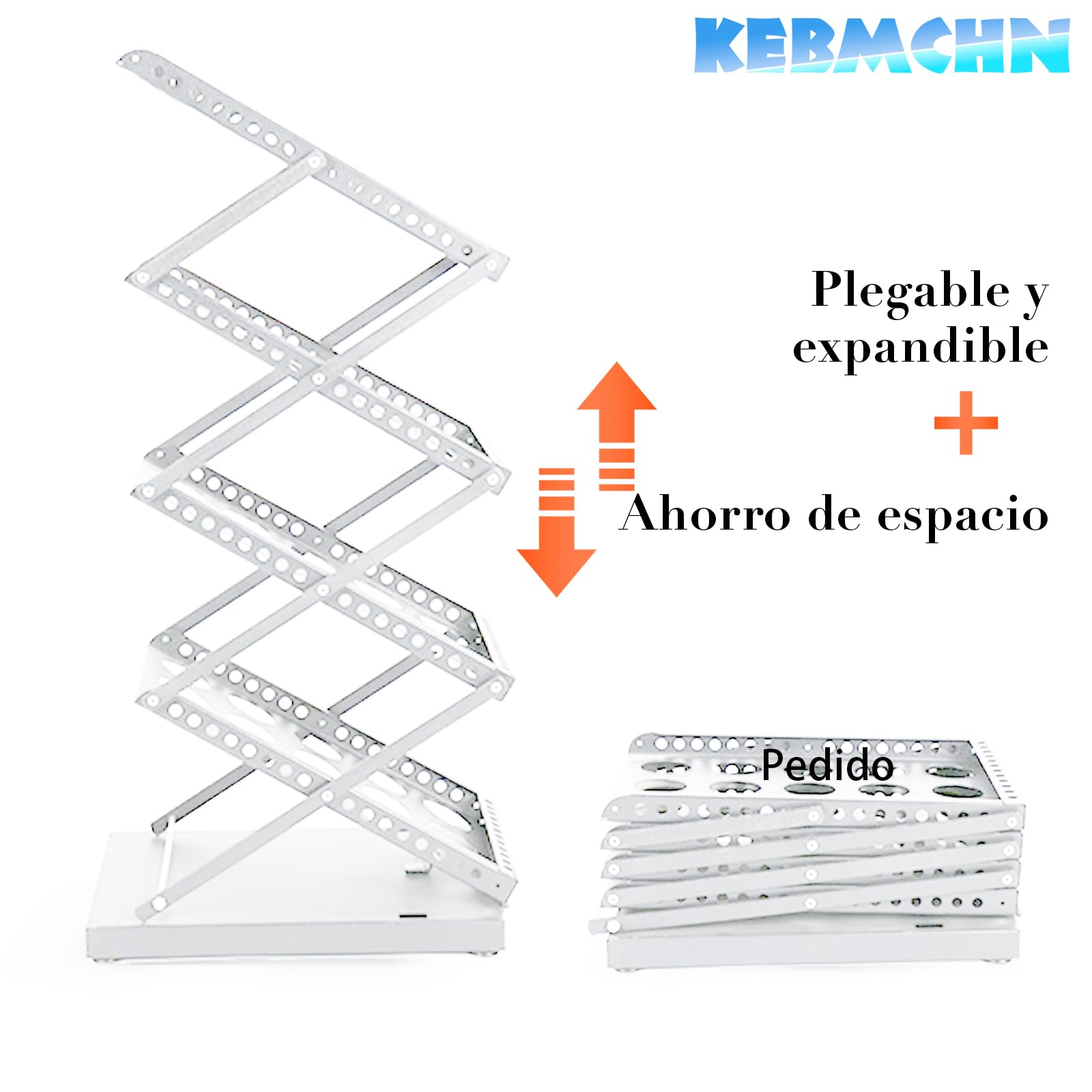 A4 - Soporte para catálogo de revistas y catálogos de literatura, Expositor de Revistas, portátil, de metal negro, incluye diseño de agujeros con bolsillo, plegable (blanco)