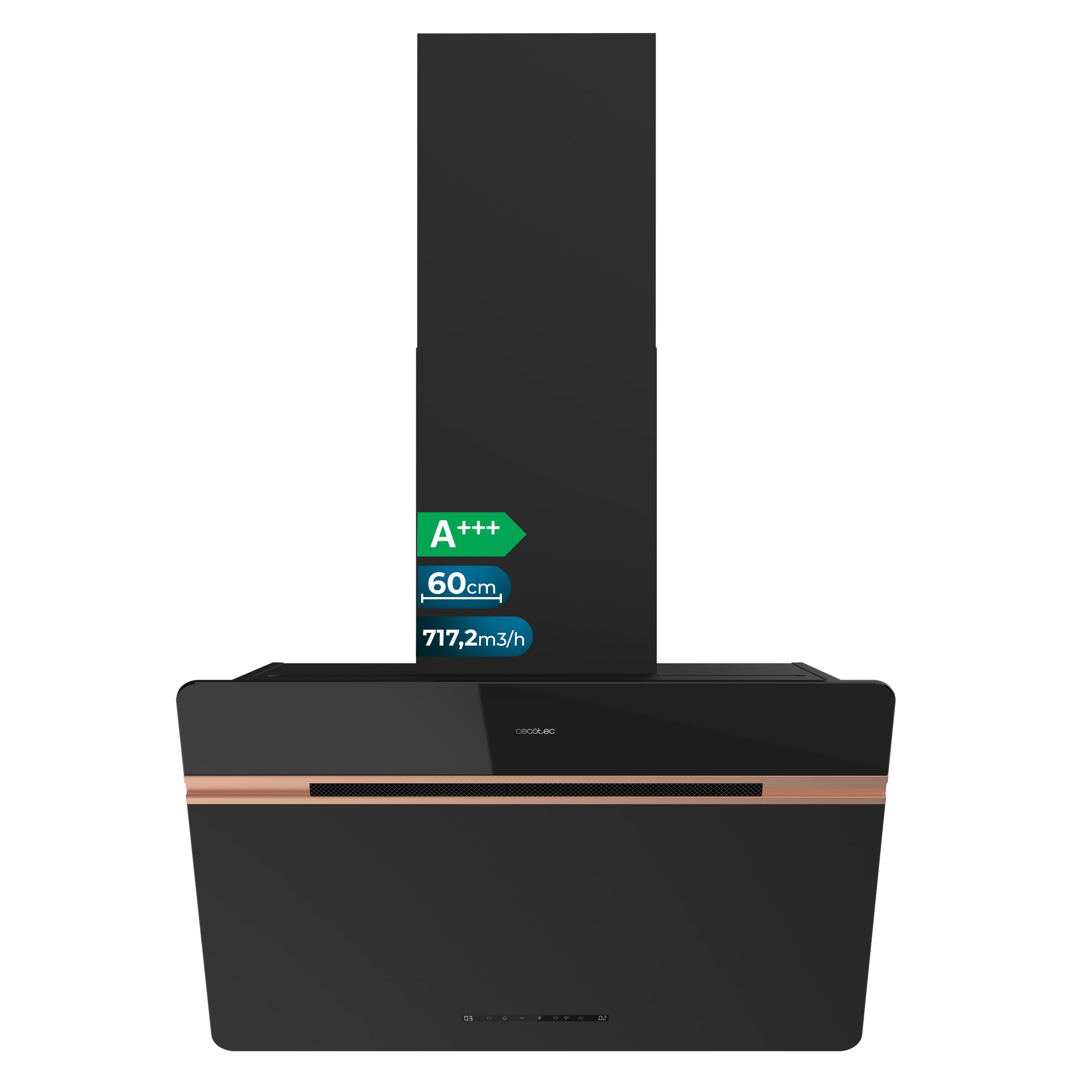 Hotte Aspirante Décorative Cecotec Bolero Flux DT 607500 Noir Mat A+++