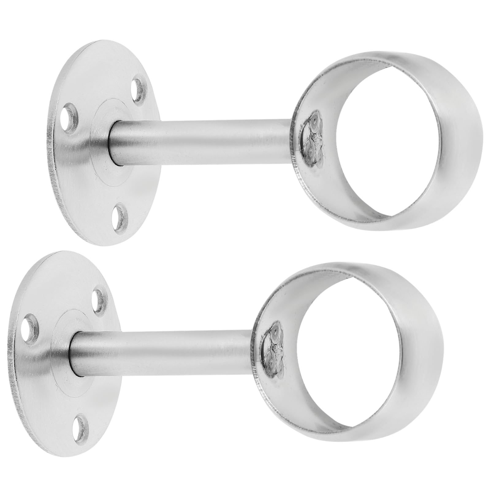 Ciieeo 2Pcs Closet Rod Brackets Support for Shower Curtain Towel Rods Easy to Install and Resistant Ceiling Wall Mount