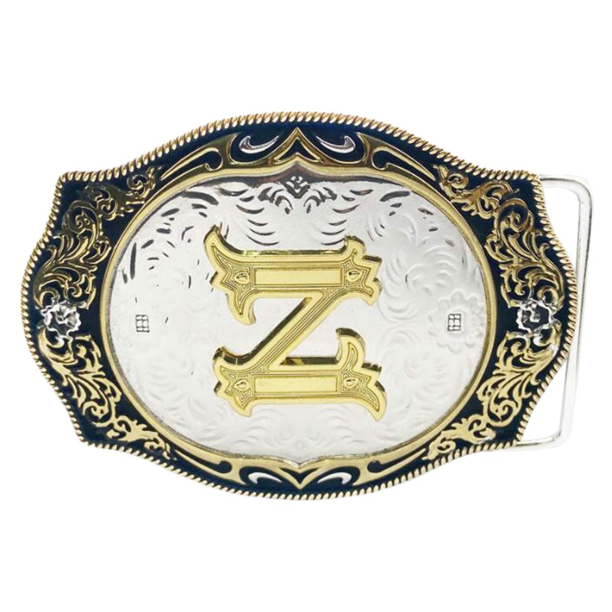 Daisybaby Western Cowboy Initial Letter Large Alphabet Belt Buckle for Men and Women Birthday Gifts Z