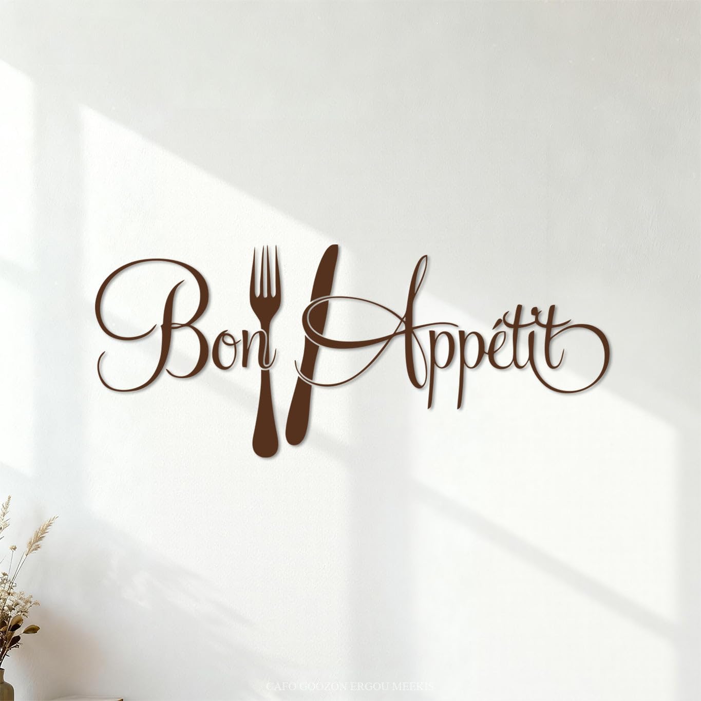 Vinyl Art Sticker French Bon Appétit Kitchen Enjoy Your Meal Restaurant 53x127.8cm Removable Without Leaving Glue Coffee
