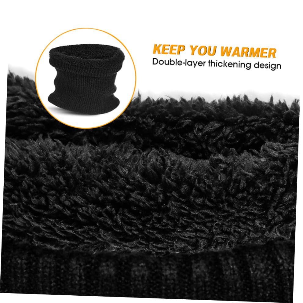 Conjunto de gorro, bufanda y guantes para mujer GALPADA de tres piezas para invierno 5