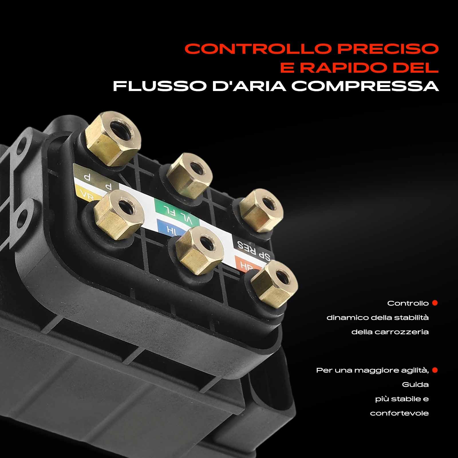 Frankberg Unità valvole sospensioni pneumatiche Compatibile con Classe M W164 3.0L GL-Class X164 3.0L GL-Class X164 4.0L Classe M W164 4.0L GL-Class X164 5.5L Replace# 1643200104