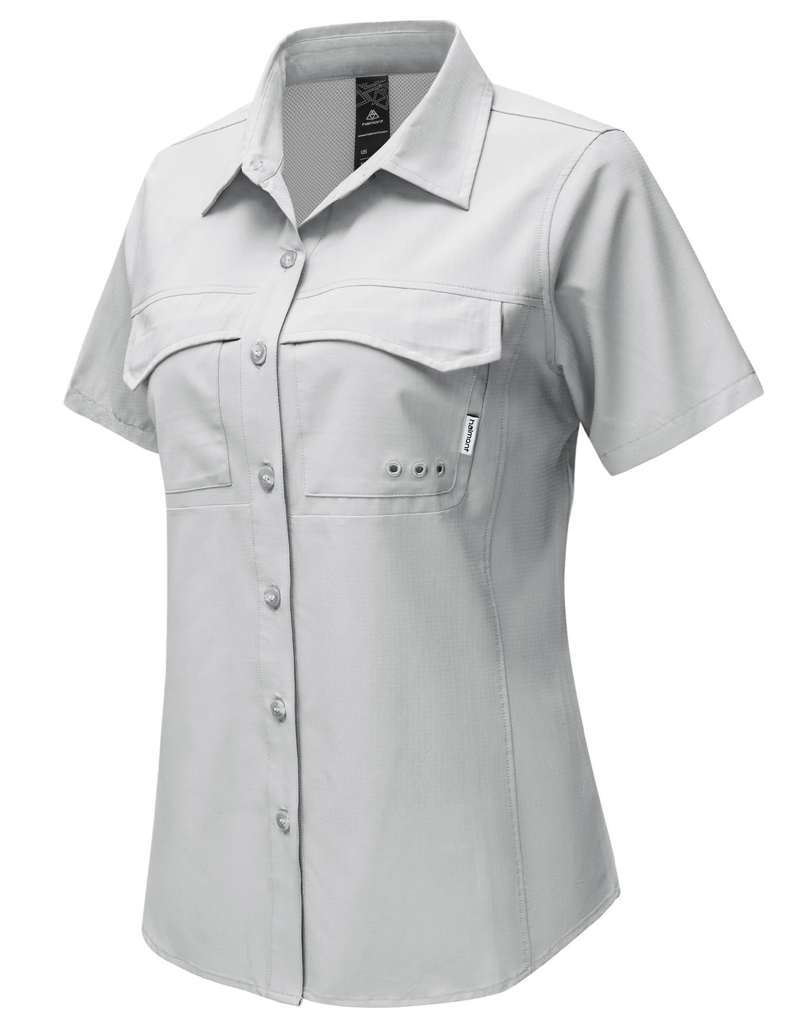 Haimont Women's UPF 50+ Short Sleeve Hiking Button Down Shirt