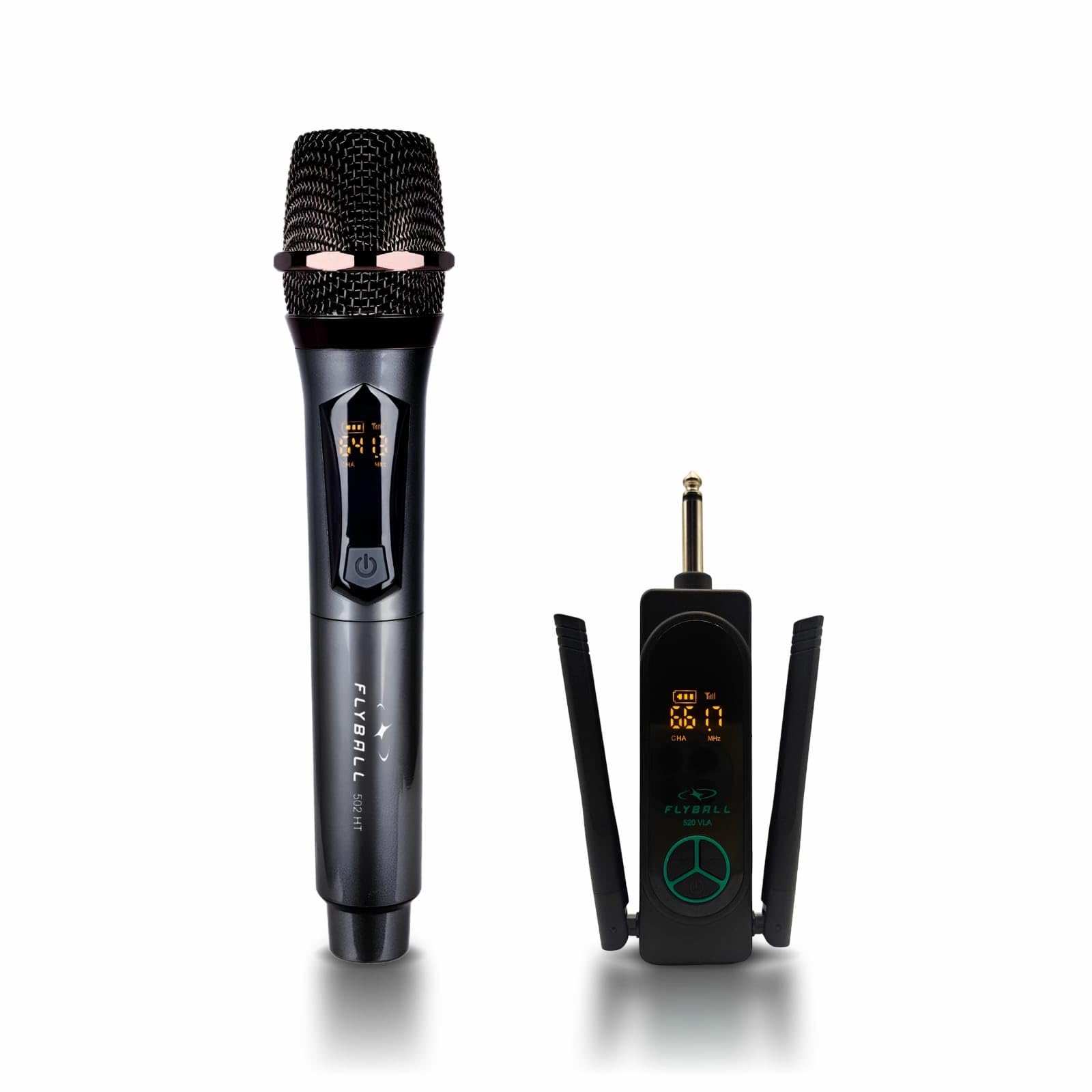 FLYBALL Single UHF Wireless Microphone with Double Antenna Receiver | Handheld Dynamic Mic for Karaoke, DJ, Stage, Church, PA System | Up to 160ft Range, Clear Voice, Plug & Play (SLM 502 HT)-image-20