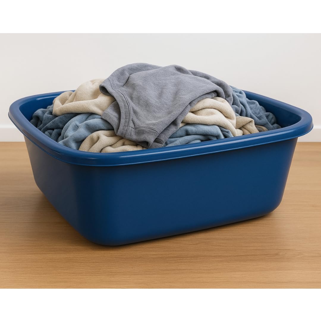 PARENCE.- Square Basin 6L – Bandeja de Lavado de plástico compacta de Alto Rendimiento 30 cm | Lavabo Multiusos para vajilla, hogar, lavandería o jardín | Hecho en Europa