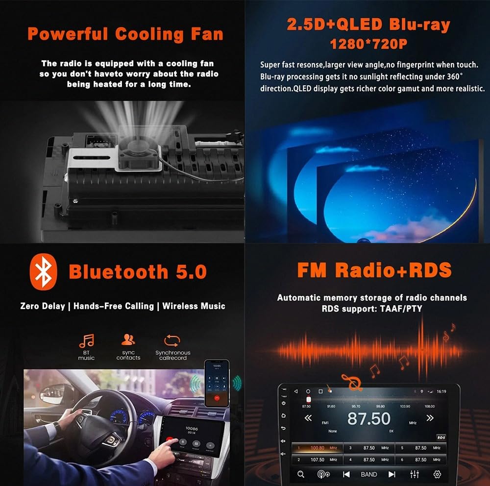 Radio Macchina Touch Screen per Moskvich 3 2022-2024 Wireless Carplay Android Auto Stereo Auto Bluetooth Ips con Pantalla Táctil con Gps, 8 Nucleo 8G+256G