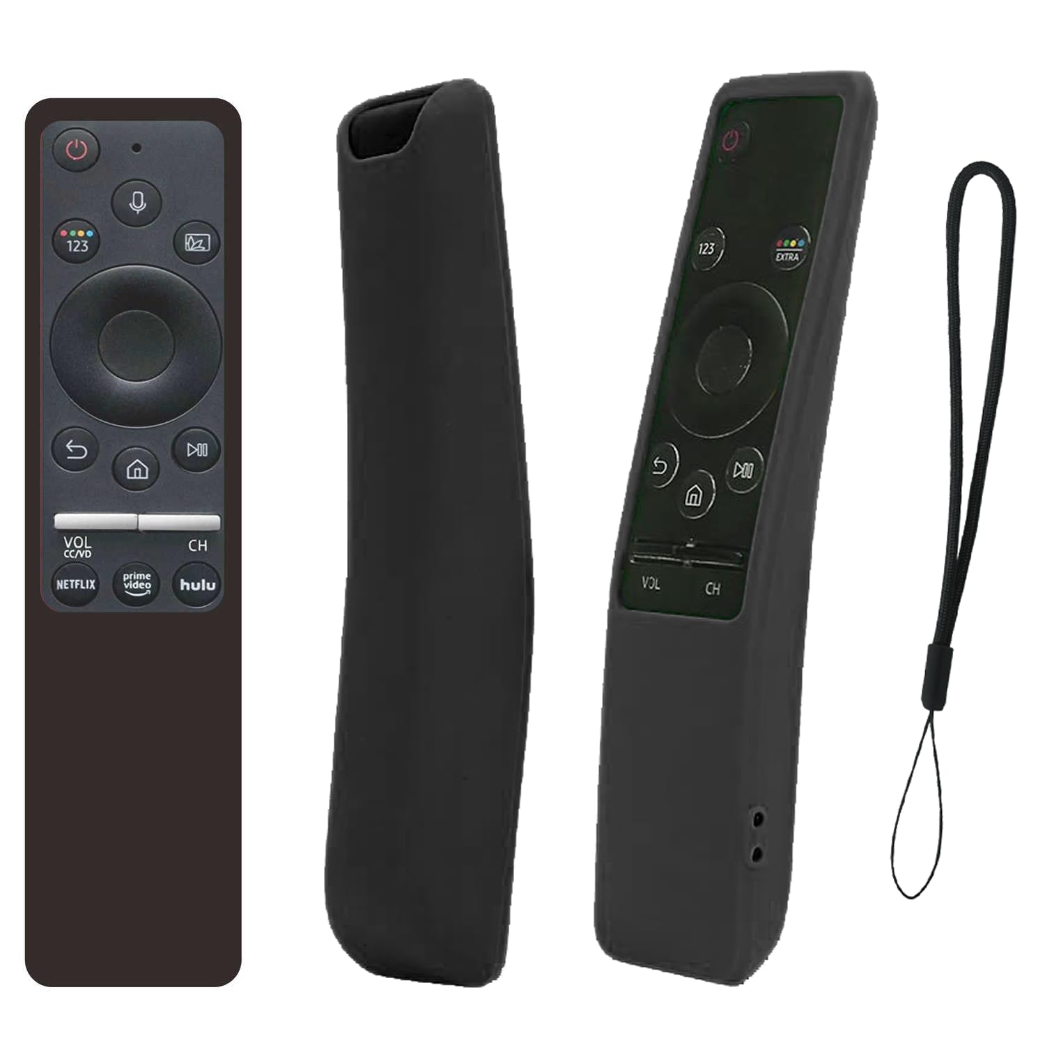 USTIYA Funda Control Remoto para Samsung Smart TV BN59-01312 BN59-01259 BN59-0124 Case Protectora de Silicona a Prueba de Golpes y Caídas (Negro)