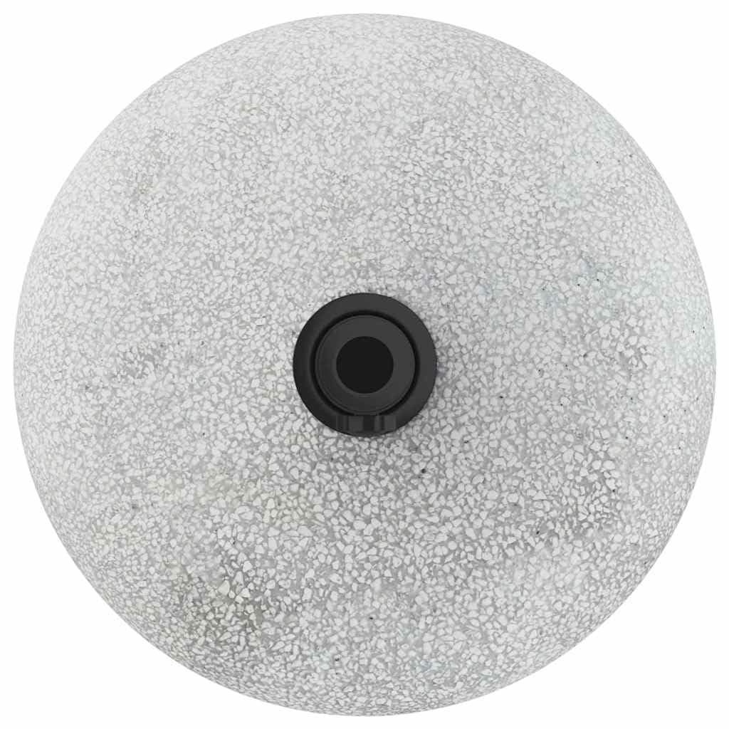 Supporto per ombrellone, 21 kg, bianco, cemento, rotondo, arrotolabile, per giardino e terrazza, stabile base per ombrellone da 45 x 45 x 40 cm, per ombrellone da mercato e ombrellone da