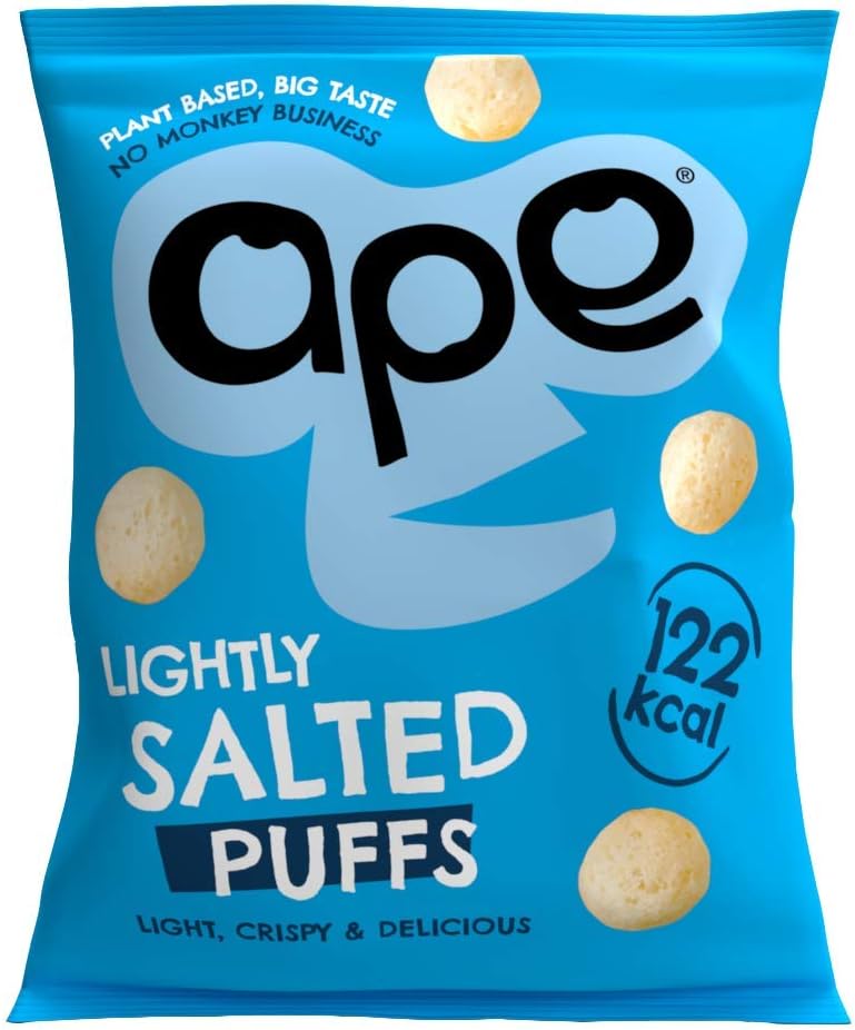 Ape Snacks, Coconut & Rice Puffs - Lightly Salted (24 x 25g)