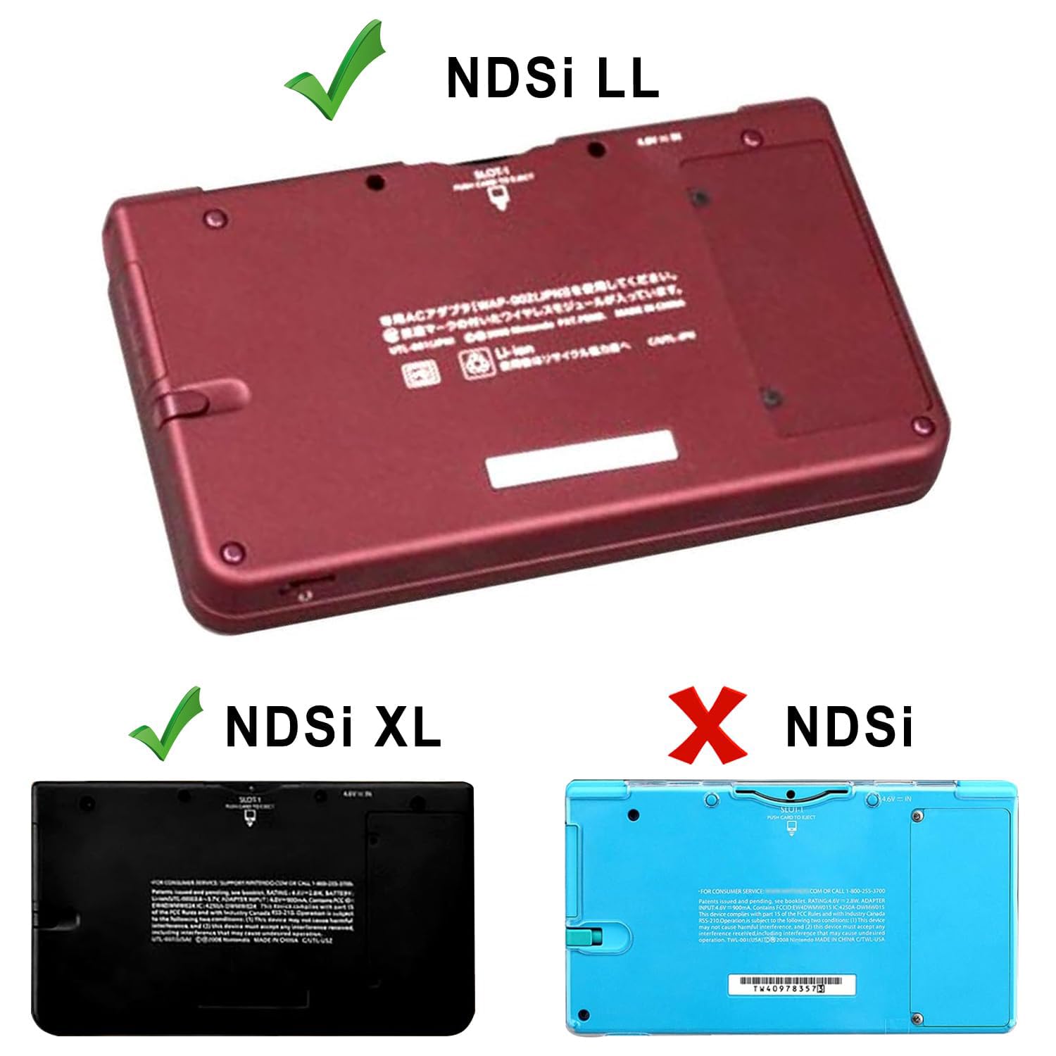 OSTENT 2000mAh Rechargeable Lithium-Ion Battery + Tool Pack Kit Compatible for Nintendo NDSiLL NDSiXL
