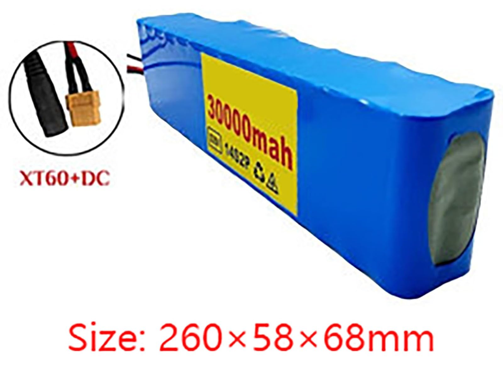 52V 30Ah Ebike Batteria 52V 14S2P Batteria Per Bicicletta Elettrica Batteria Impermeabile PVC Con Caricatore 52V 30Ah,XT60+DC