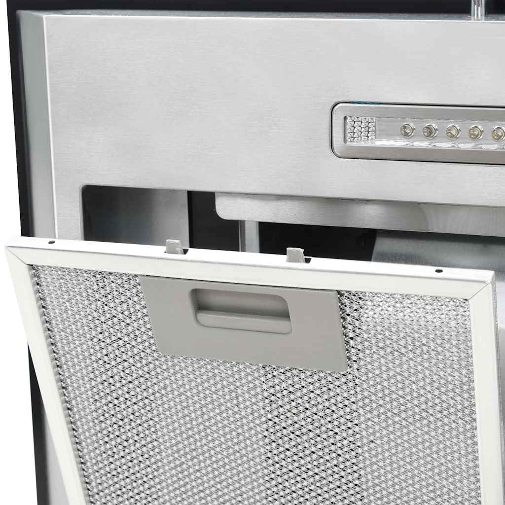 vidaXL Cappa a Isola 756 m³/h LED Acciaio Inossidabile 90cm Filtro Aspirazione