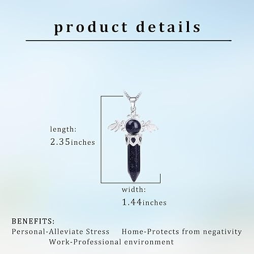 Miniatura 4 de JBAERD Collar de cristal curativo, collar con colgante de cristales de ópalo, collar con colgante de piedra preciosa de ojo de tigre, amatista,