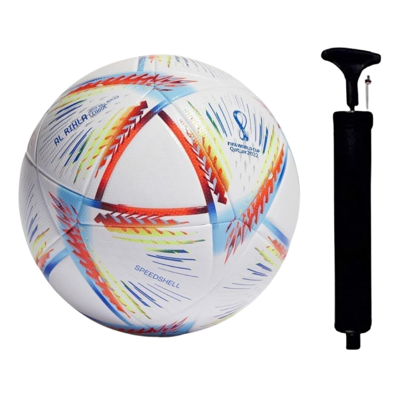 Qatar World Cup Football for All Ages Suited for The Grass Fields | PU | Suitable for Grass |Practice Ball | Soccer Ball | for Men/Women | Football Size - 5 (White)