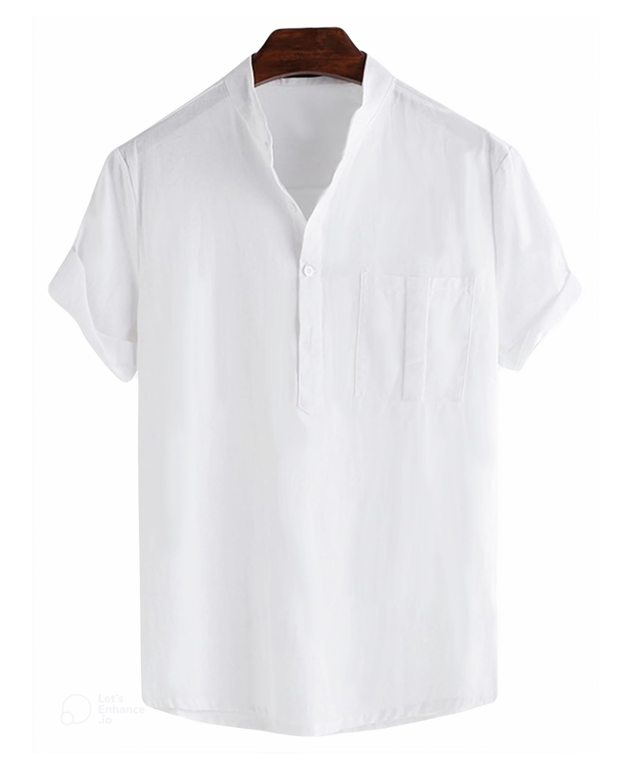 om designer Men’s Cotton Half Sleeve Short Kurta with Pocket Lightweight Summer Confirtable Wear for Men & Boys-picture-10