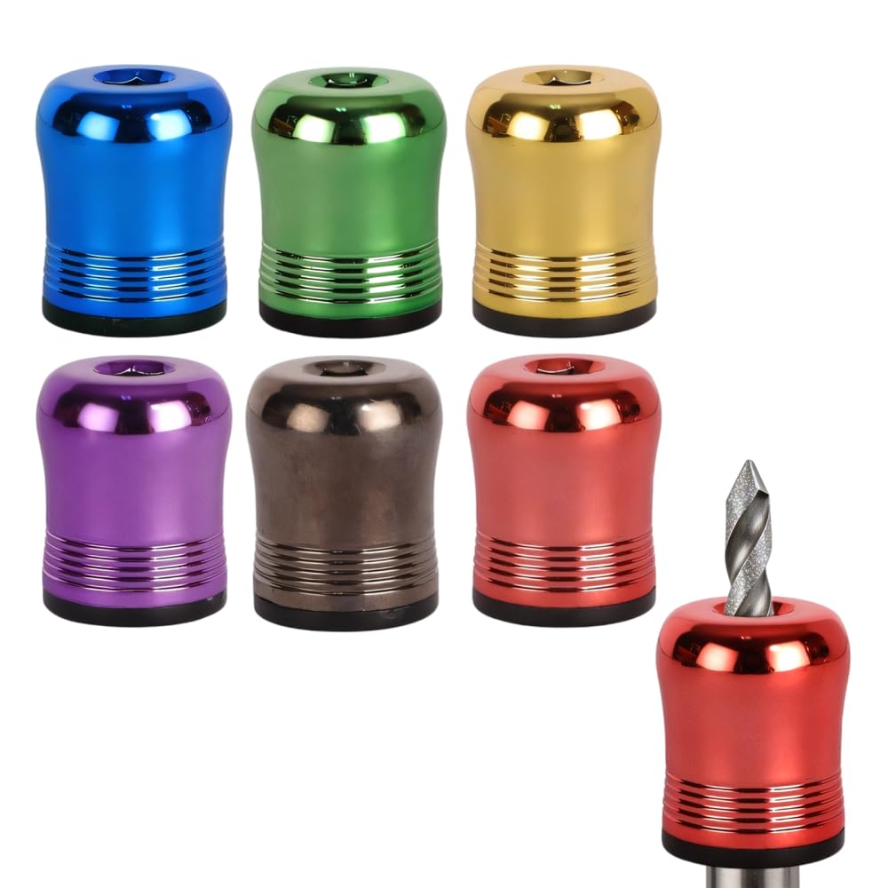 3PCS Aluminum Alloy Magnetic Ring for 6.35mm Screwdriver Bits, Magnetic & Demagnetizer Tool, Magnetizer Magnet Head for Drill Bit Tools