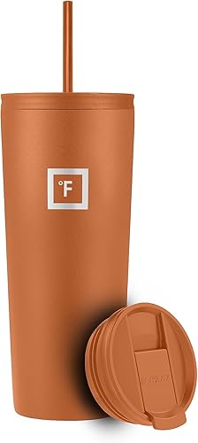 Miniatura 2 de IRON FLASK - Vaso clásico 2.0, 24 oz, 2tapas (pajilladeslizante), botella de acero inoxidable con aislamiento al vacío, doble capa, taza térmica