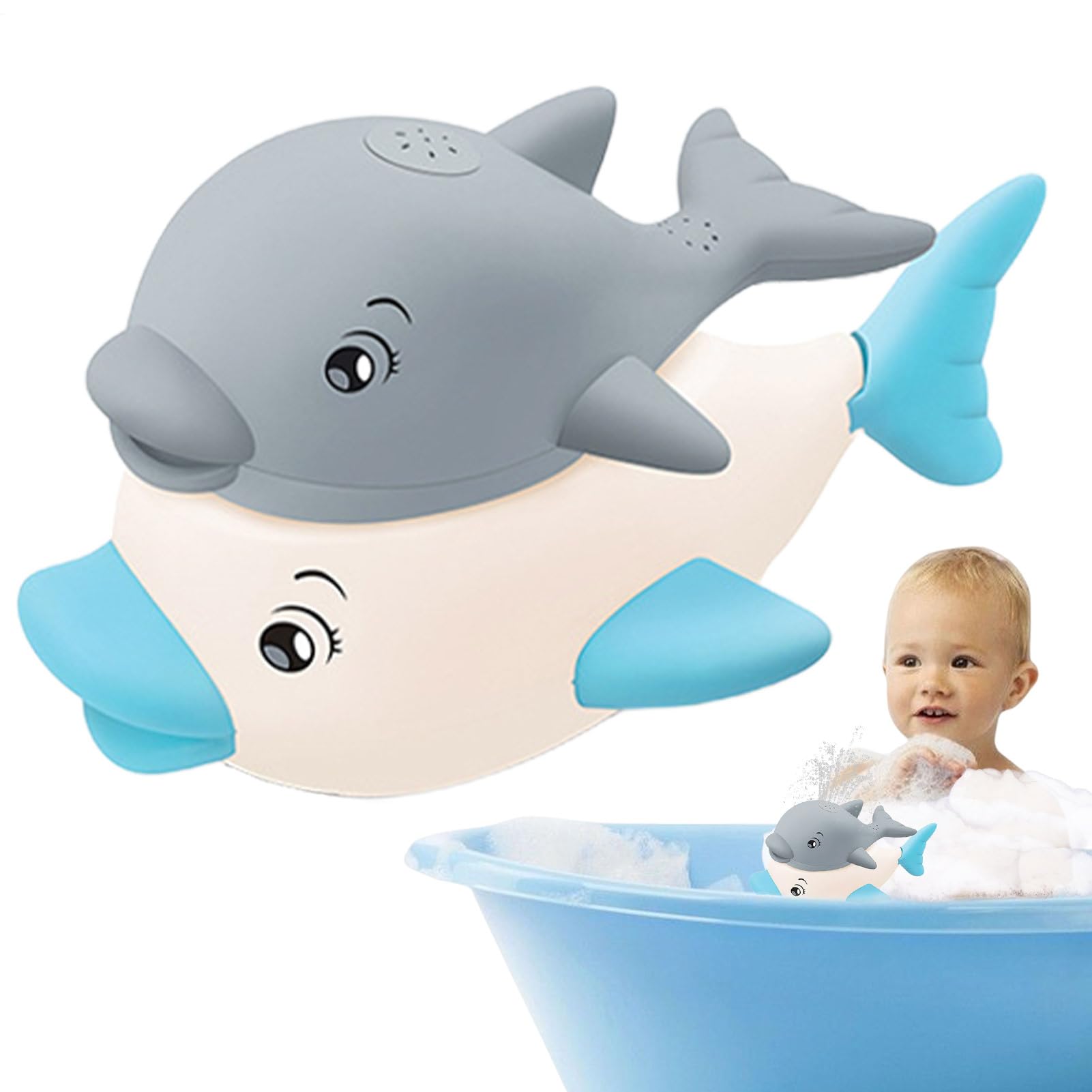 Juguete para Baño De Ballena con Rociador - Rociador para Bañera - Juego De Agua con Música Y Luces Interactivo Fuente Sensorial para Jugar En Piscina Cocina Jardín Exterior